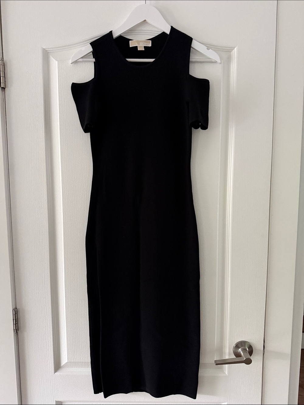 Michael Stars Black Cold-Shoulder Midi Dress